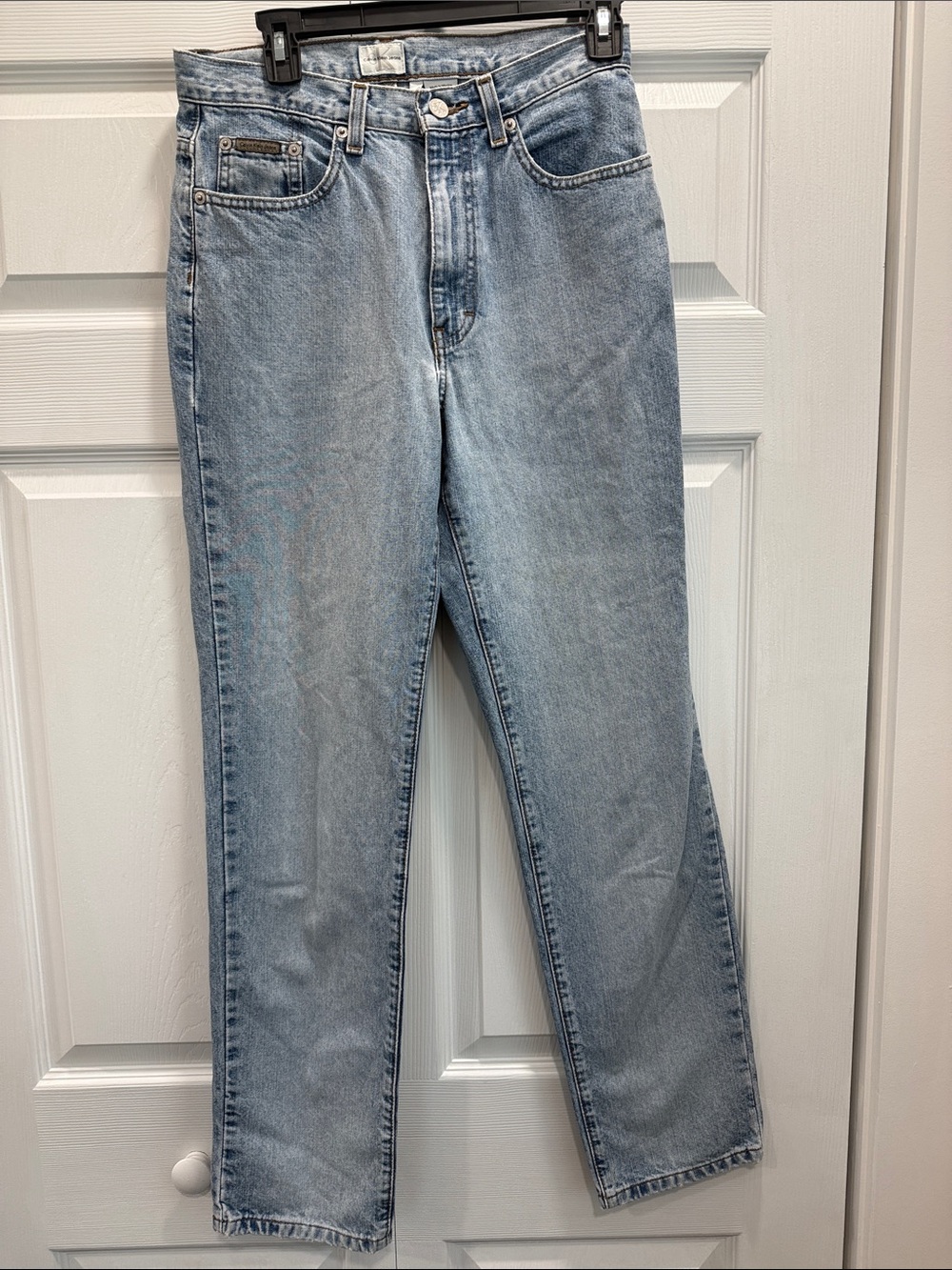 Calvin Klein Size 6 Light Wash High-Rise Straight Denim Jeans Women’s